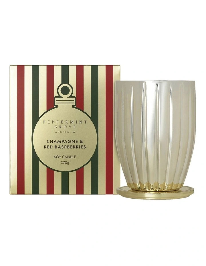 Peppermint Grove Candle Champagne Red Raspberries 370g