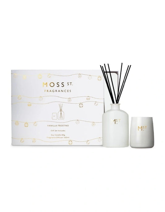 Moss St. Vanilla Frosting Gift Set Candle 80g Diffuser 100ml