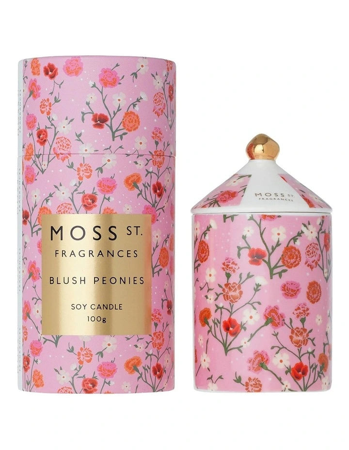 Moss St. Blush Peonies 100g Candle