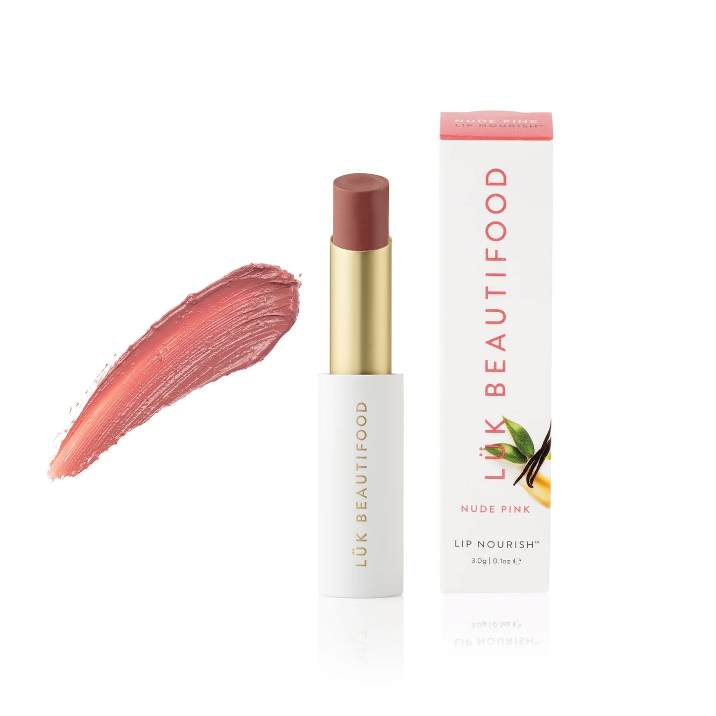 Lip Nourish™ - Nude Pink Caramel pink. Sheer coverage. Tastes of vanilla and cinnamon.